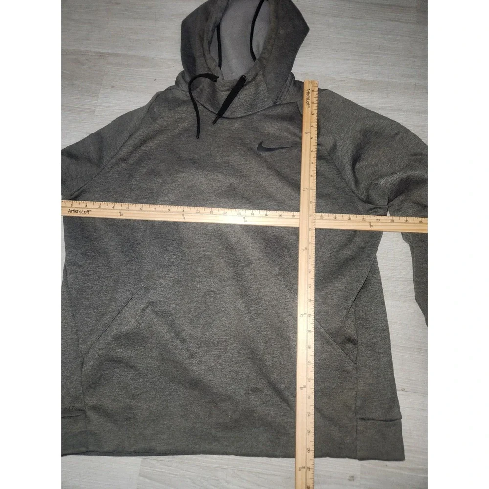 Nike Therma-FIT Hoodie XL Gray Heather Fleece Pullover Sweatshirt‎ 912875-071